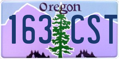 OR license plate 163CST