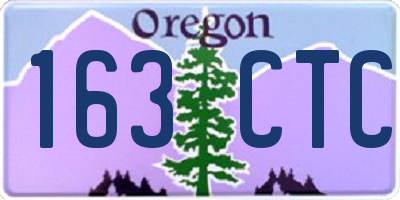 OR license plate 163CTC