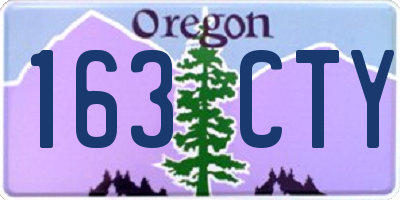 OR license plate 163CTY