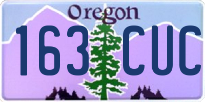 OR license plate 163CUC