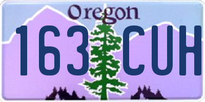 OR license plate 163CUH