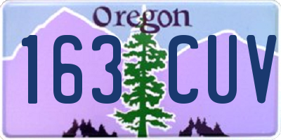 OR license plate 163CUV