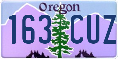 OR license plate 163CUZ