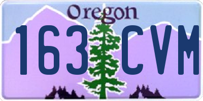 OR license plate 163CVM