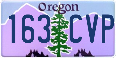 OR license plate 163CVP