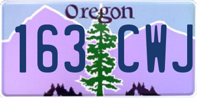OR license plate 163CWJ