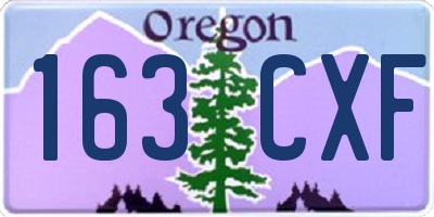 OR license plate 163CXF