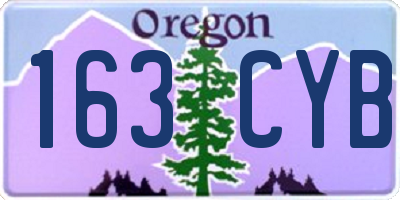 OR license plate 163CYB