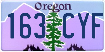 OR license plate 163CYF