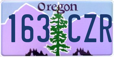 OR license plate 163CZR
