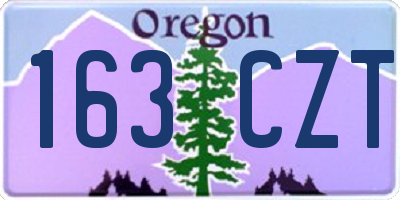 OR license plate 163CZT