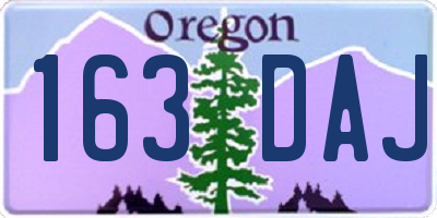 OR license plate 163DAJ