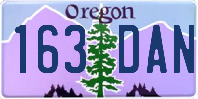 OR license plate 163DAN