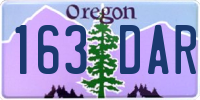 OR license plate 163DAR