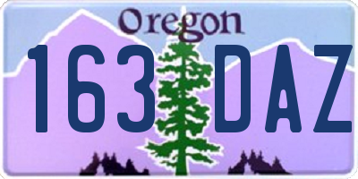OR license plate 163DAZ
