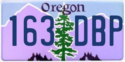 OR license plate 163DBP