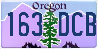 OR license plate 163DCB