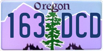 OR license plate 163DCD