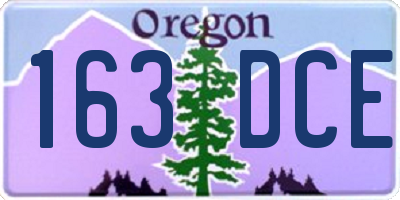 OR license plate 163DCE