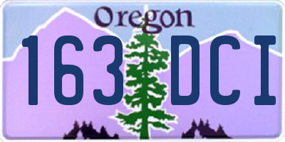 OR license plate 163DCI