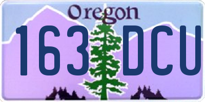 OR license plate 163DCU