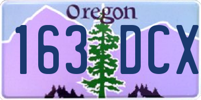 OR license plate 163DCX