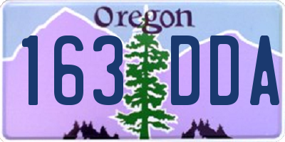 OR license plate 163DDA