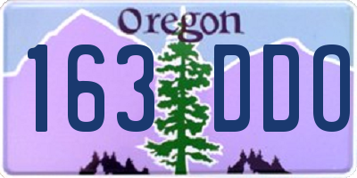 OR license plate 163DDO