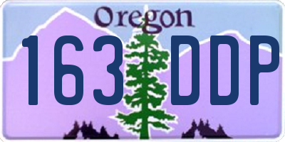 OR license plate 163DDP