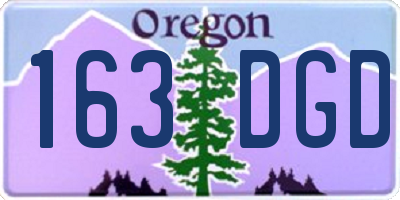OR license plate 163DGD