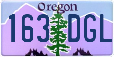 OR license plate 163DGL