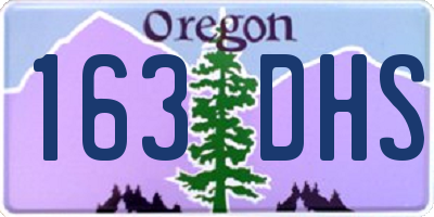 OR license plate 163DHS