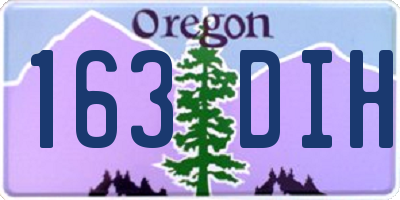 OR license plate 163DIH