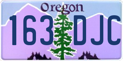 OR license plate 163DJC