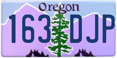 OR license plate 163DJP