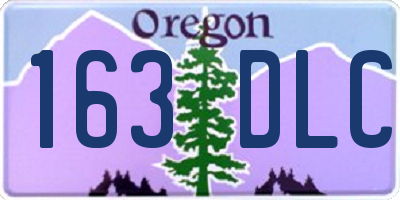 OR license plate 163DLC