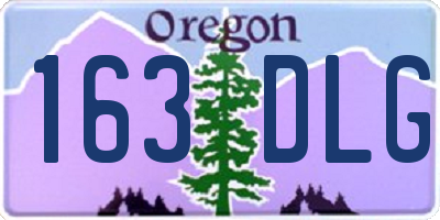 OR license plate 163DLG