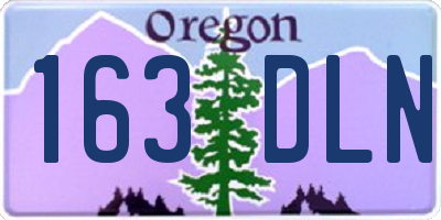 OR license plate 163DLN