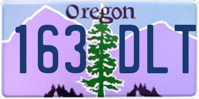 OR license plate 163DLT
