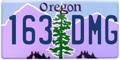 OR license plate 163DMG
