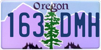OR license plate 163DMH
