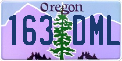 OR license plate 163DML