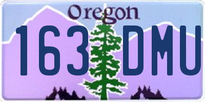 OR license plate 163DMU