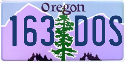 OR license plate 163DOS