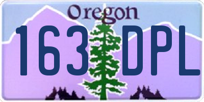 OR license plate 163DPL