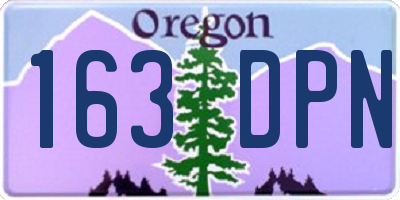 OR license plate 163DPN