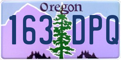 OR license plate 163DPQ