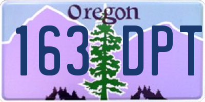 OR license plate 163DPT