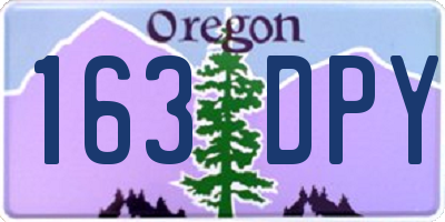 OR license plate 163DPY