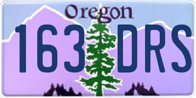 OR license plate 163DRS